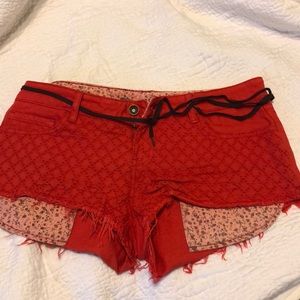 Element brand bright red shorts